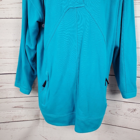 VITTADINI Sport Womens Snap Button Blue Sweatshirt Sweater Size S - Picture 4 of 8